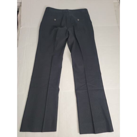 Theory Trouser Pants Womens SZ 10 Straight Leg Linen Blend High Rise Black - Picture 7 of 9